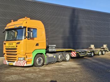 Scania R410 6x2 / RETARDER + NOOTEBOOM DIEPLADER
